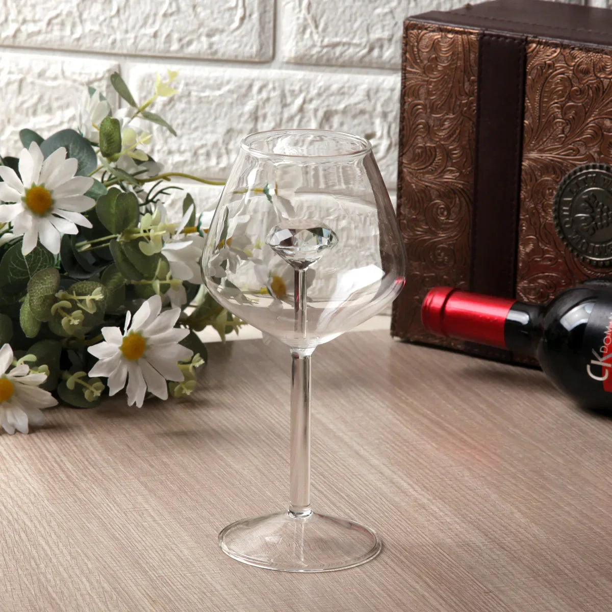 Decorbites™ Klarer Diamantglas Rot Weiß Wein Champagner Kelche - Wunderschönes Geschenk