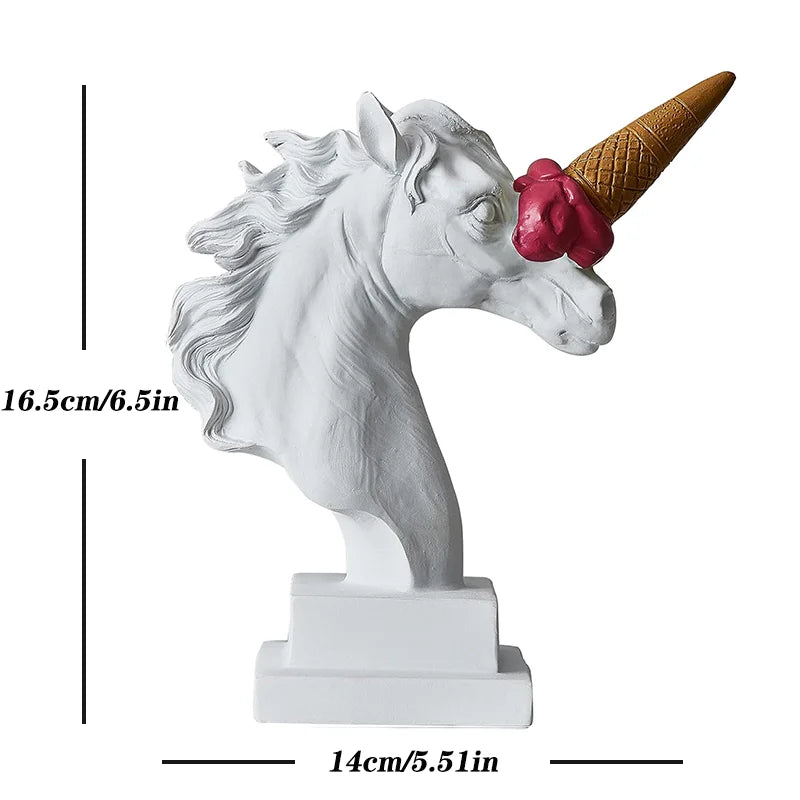 Decorbites™ Pferde-Kopf-Skulptur Harz-Tier-Statue Moderne Wohnraum-Dekoration