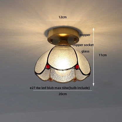 DecorBites™ Glass LED Ceiling Lamp Modern Copper Socket Ceiling Lights