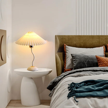 DecorBites™ Adjustable Pleated Table Lamp LED E27 Desk Light for Bedroom Living Room
