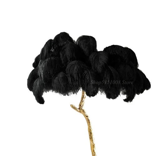 Decorbites™ Elegante Straußenfeder-Stehlampe für Heimdekoration & Beleuchtung
