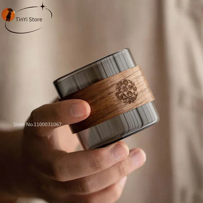 Decorbites™ Japanisches Glas-Teetasse Hitzebeständig Verbrühungssicher Wasser-Kaffee-Becher