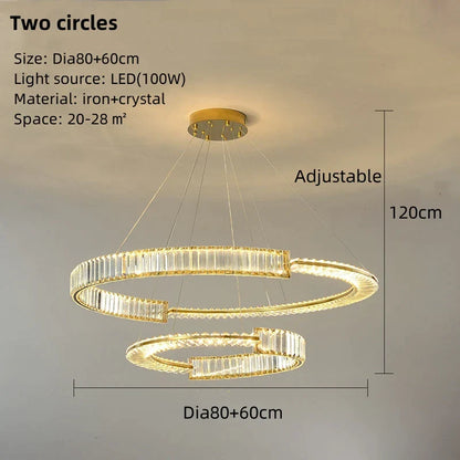 DecorBites™ Crystal LED Pendant Chandelier for Home Decor & Hospitality