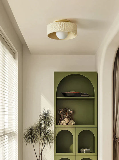 DecorBites™ French Minimalist Cream Ceiling Light for Elegant Living Spaces