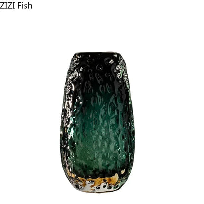 Decorbites™ Deep Green Glass Vase: Elegante Hydroponik-Blüten Tischdekoration