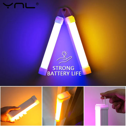 Decorbites™ LED-Auflichtm: Wiederaufladbare farbenfrohe Selfie-Lampe für Fotografie und Videos