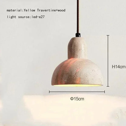 Decorbites™ Elegante Wabi-Sabi-Travertin-Pendantleuchte für Esstisch & Kücheninsel