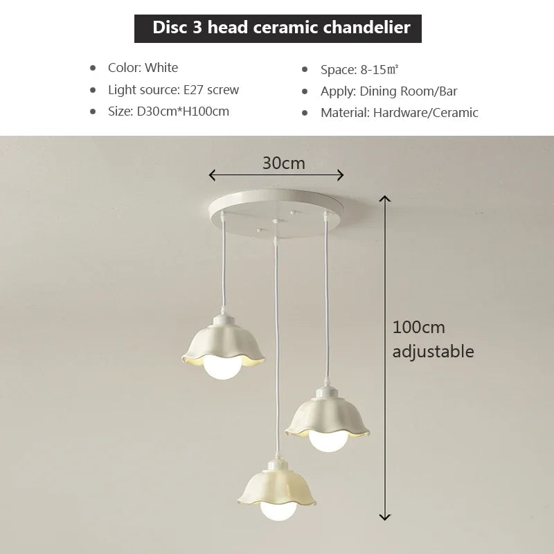 Decorbites™ Elegante LED-Hängelampe in Creme für das Esszimmer