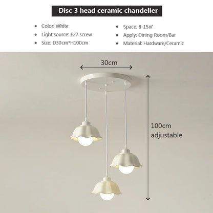 Decorbites™ Elegante LED-Hängelampe in Creme für das Esszimmer
