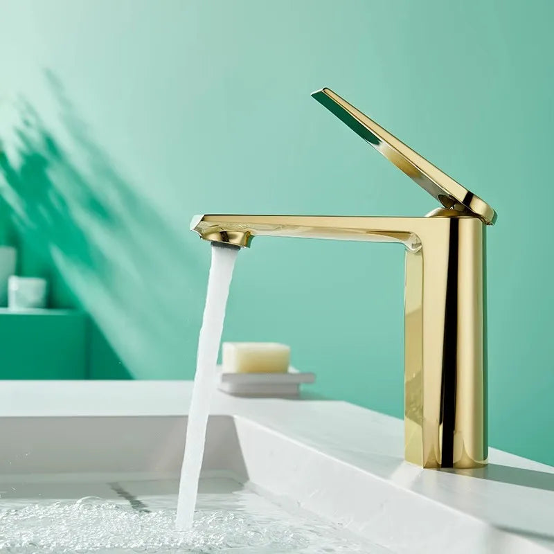 Gold Gray Bathroom Faucet