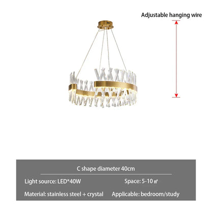Decorbites™ Gold Metall S-förmige LED-Hängeleuchte für luxuriöse Wohn- und Essbereiche