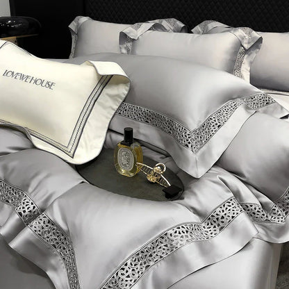 Decorbites™ Eukalyptus-Lyocell 1000TC Luxus-Bettwäsche-Set mit breitem Rand, weich, seidenartig und atmungsaktiv