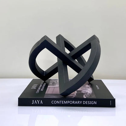 Decorbites™ Geometrisches ausgehöhlteres schwarzes Ornament Abstrakte Heimdekoration Handwerkskunst