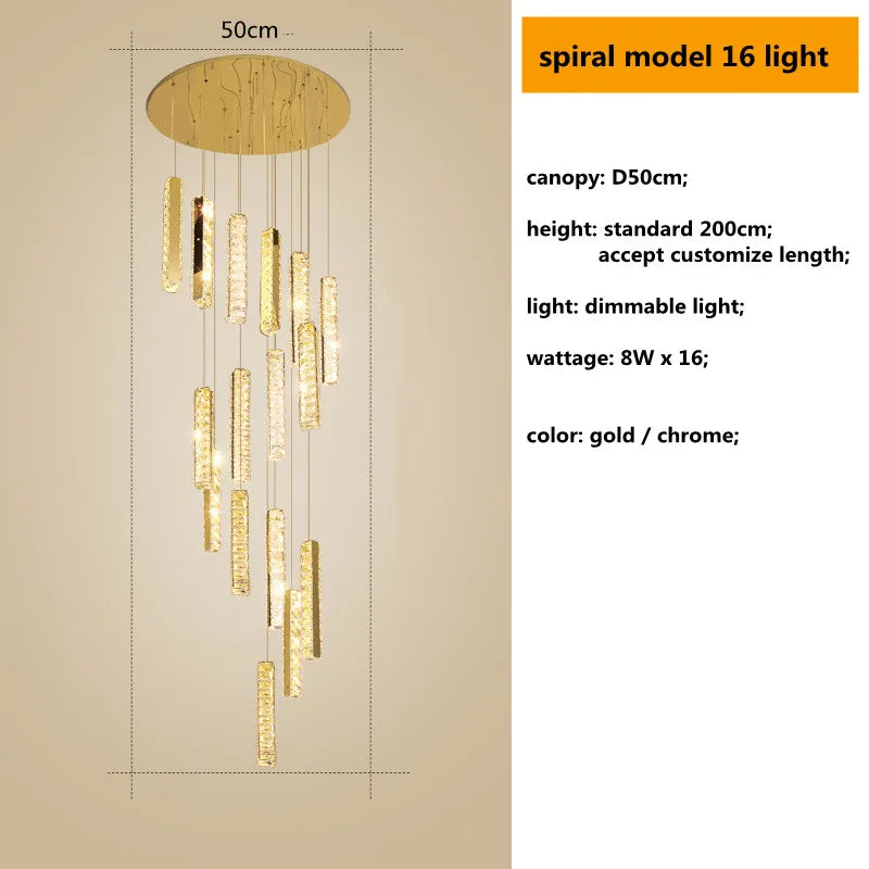 Gold Chrome Crystal Pendant