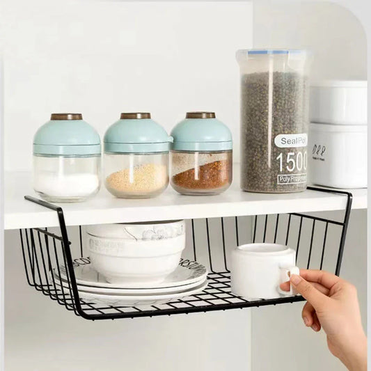 Decorbites™ Küchen-Organizer-Regal Schreibtisch-Aufbewahrungsrack Maschensieb-Korb Kleiderschrank-Halter