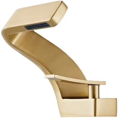 DecorBites™ Basin Faucet - Modern Black Brushed Gold Bathroom Mixer Tap Hot Cold Sink