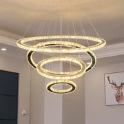Gold LED Crystal Chandelier Chrome D100cm