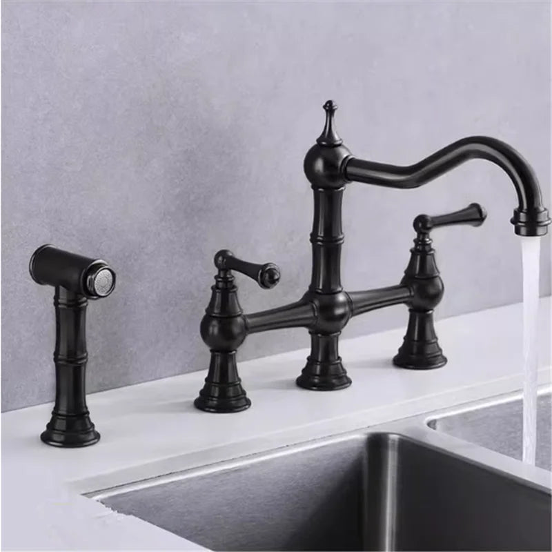Gold Hand Shower Kitchen Faucet