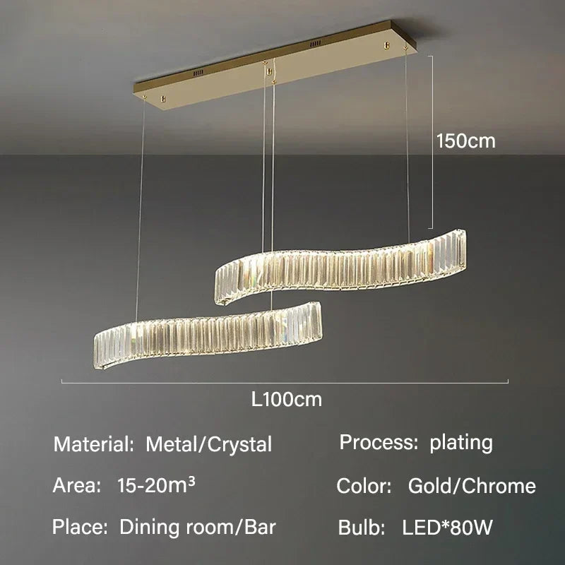 Decorbites™ Kristall-LED-Deckenleuchter für elegante Esszimmer-Dekoration