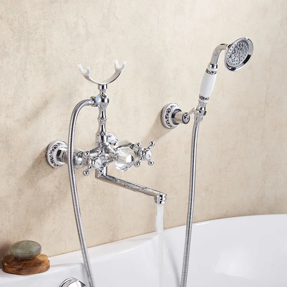 Gold Wall Bathtub Faucet