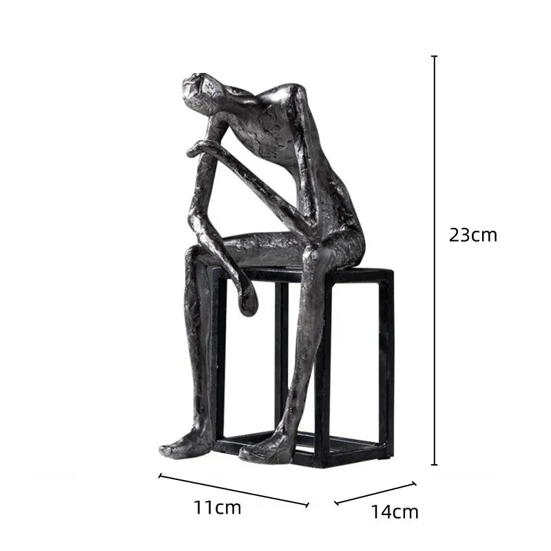 Decorbites™ Abstrakte Denker Skulptur: Dekorative Figuren für die Einrichtung des Zuhauses