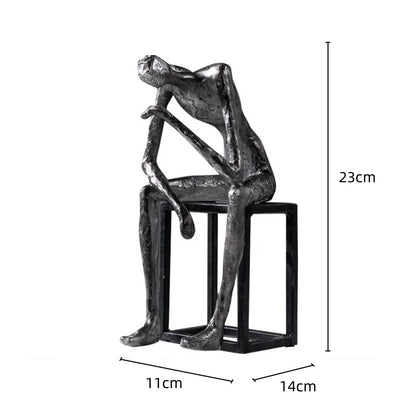 Decorbites™ Abstrakte Denker Skulptur: Dekorative Figuren für die Einrichtung des Zuhauses