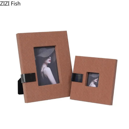 Decorbites™ Leder-Foto-Rahmen | Modernes Design Bildrahmen für Nachttisch & Schreibtisch-Dekoration