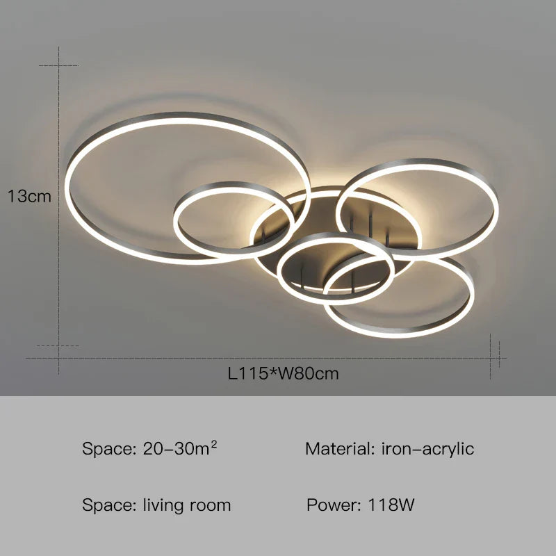 Decorbites™ LED-Deckenleuchter-Ringe Pendelleuchte - Minimalistische Heimbeleuchtung