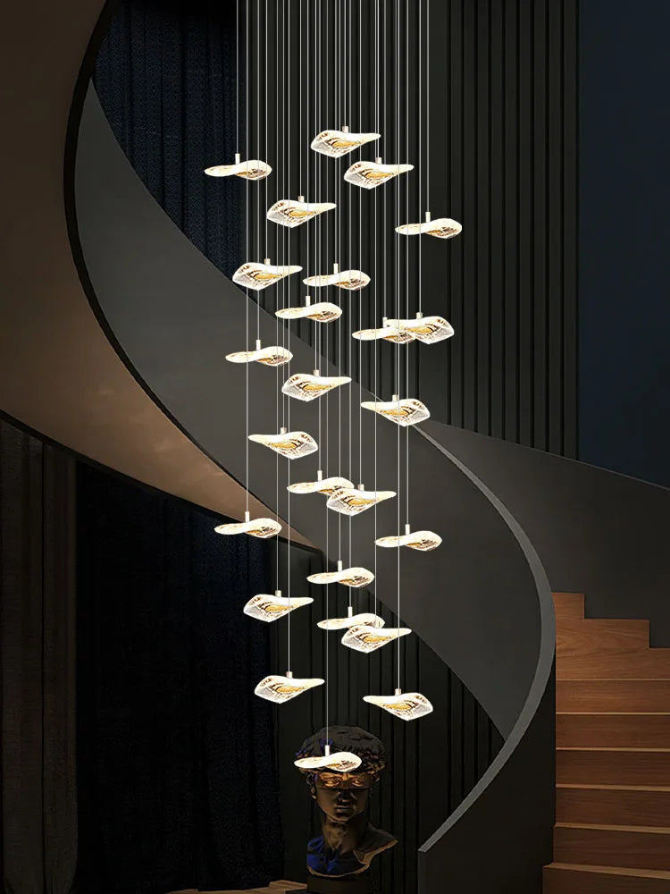 Decorbites™ Kristallglas-Treppenleuchter: Moderne nordische Luxusbeleuchtung für das Wohnzimmer