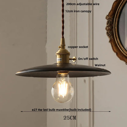 Decorbites™ Klar-Glas Walnuss-Holz LED-Hängeleuchte - Nordisch Moderne Hängelampen