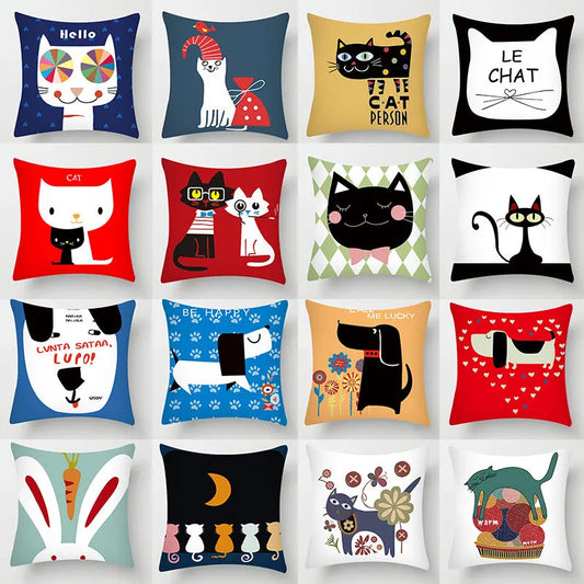 Decorbites™ Hallo Katze Kissenbezug - Modernes Design für Heimdekoration - Süß & Gemütlich