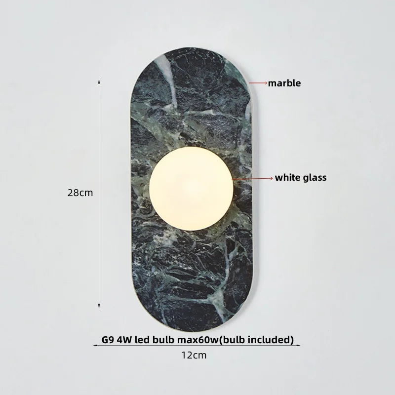Decorbites™ Glasgloben-LED-Wandleuchte: Moderne nordische Stein-Badspiegelleuchte