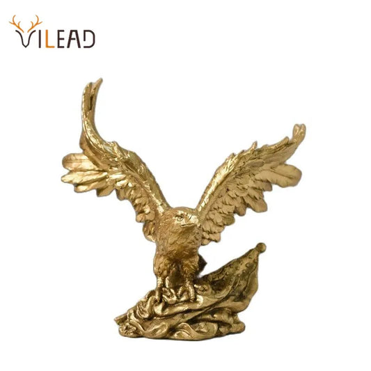 Decorbites™ Goldene Harz-Adler-Skulptur für Büro, Wohnzimmer und Hotel-Dekoration