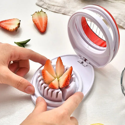 Decorbites™ Eier-Schneider Schneidemaschine Einfaches Schneiden Küchenutensil Frucht-Scheiben Lila Rein