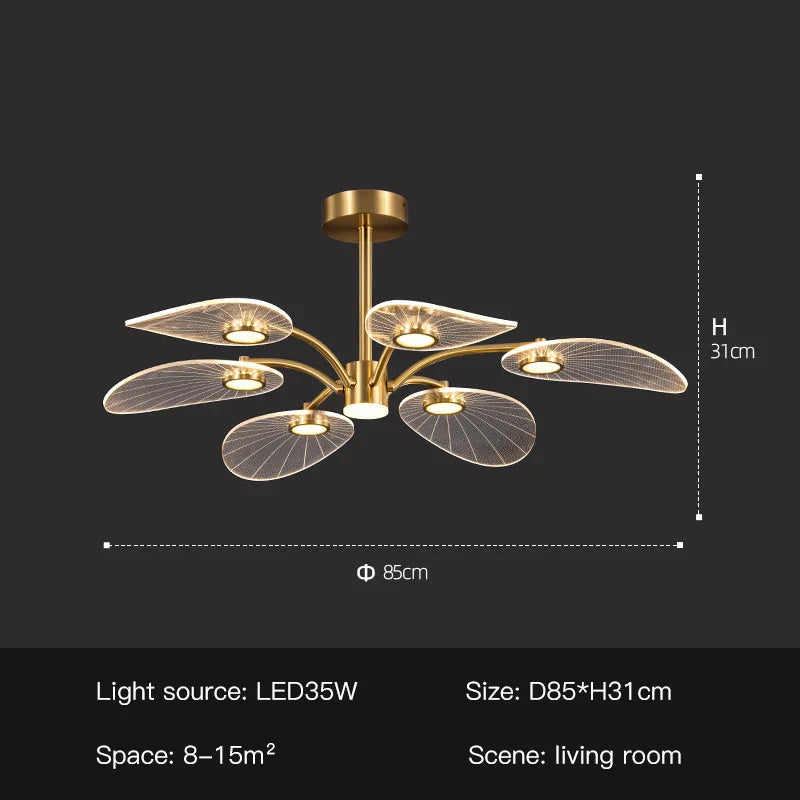 Decorbites™ Goldene Kunst-Pfau-LED-Kronleuchter für modernes luxuriöses Wohnzimmer, Schlafzimmer, Esszimmer, Hotel