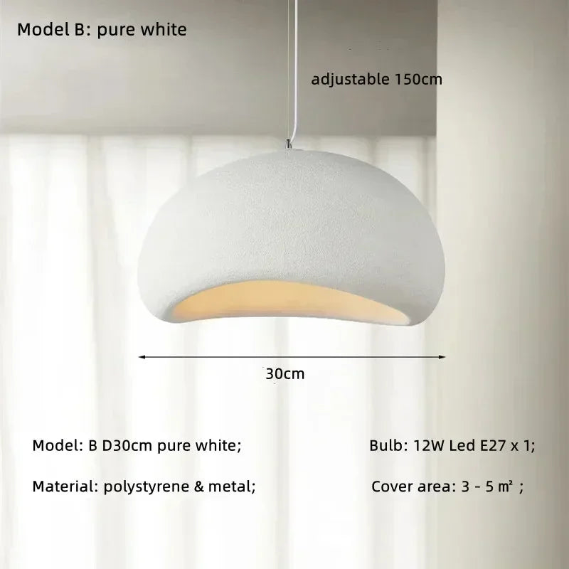 Handmade Wabi Sabi Resin Pendant Light