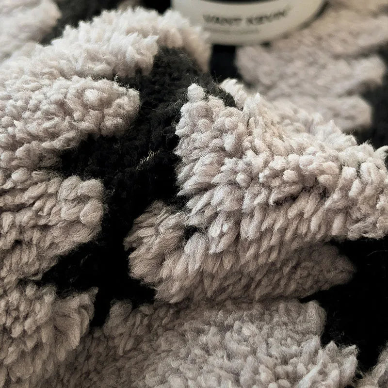 Decorbites™ Jacquard-Decke: Winterverdickte Lammwoll-Nap-Shawl für das Wohnzimmer