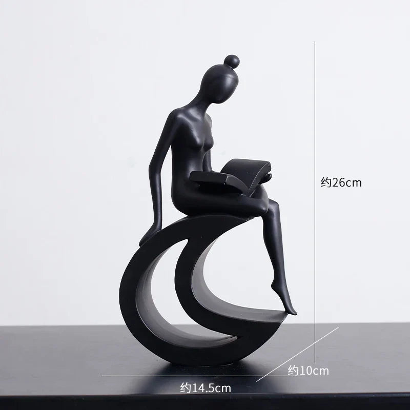 Decorbites™ Abstrakte Harz-Skulptur Moderne Schreibtisch-Dekoration Minimalistische Figuren Ornamente