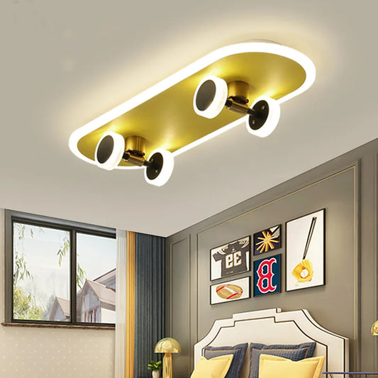 Decorbites™ Kinder-Skateboard-LED-Deckenleuchte für moderne Kinderzimmer