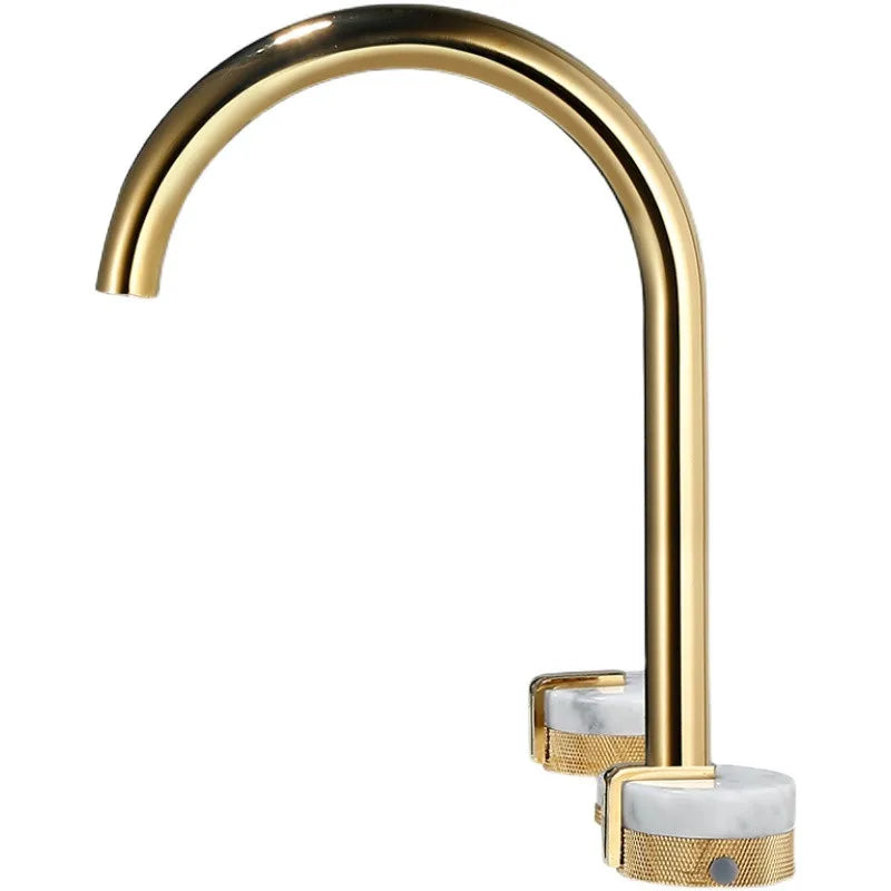 Gold Marble Widespread Faucet