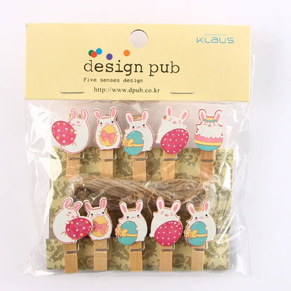DecorBites™ 50-Piece Mini Wooden Clips for Photos Crafts, 25mm Small Clothespin Decoration