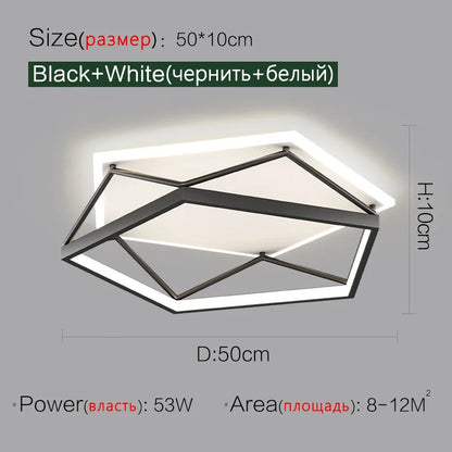 Decorbites™ Geometrische LED-Deckenleuchte_Nordisches minimalistisches Design für modernes Schlafzimmer