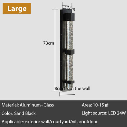 DecorBites™ Crystal Bubble LED Outdoor Wall Lamp for Porch, Entryway & Garden