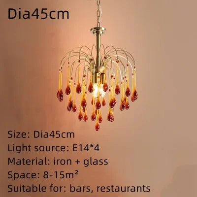 DecorBites™ Crystal Water Drop Ceiling Chandelier for Home Decor and Lighting