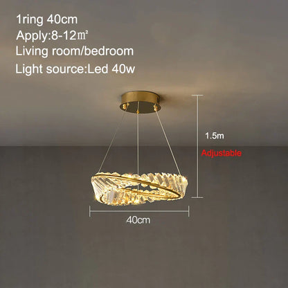 Decorbites™ Kristallring-Deckenleuchte – Moderner Luxus-LED-Kronleuchter für Schlafzimmer und Wohnzimmer
