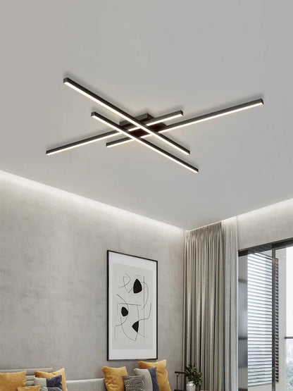 Decorbites™ Schwarze LED-Deckenleuchte Chandelier für das Hauptschlafzimmer und Wohnzimmer, energiesparende Beleuchtung
