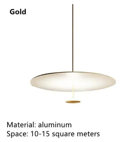Postmodern Saucer Metal Pendant Light in White or Black
