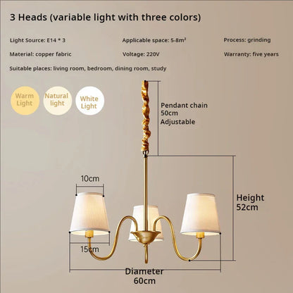 DecorBites™ Copper American Chandelier: Modern Luxury for Living Room, Bedroom, and Restaurant