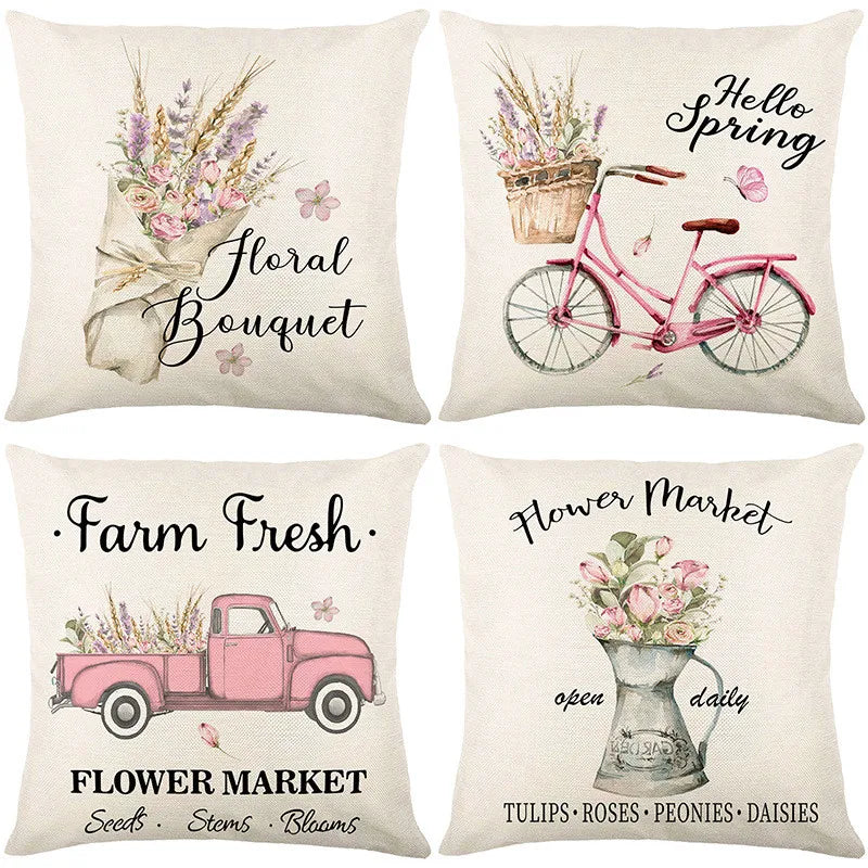 Lavender Linen Pillowcase