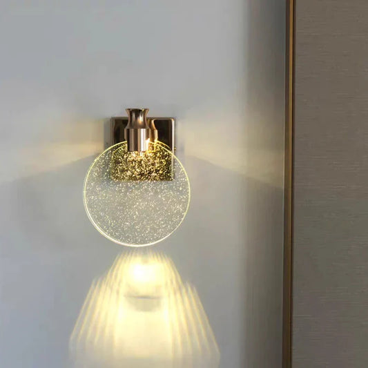 Decorbites™ Gold LED Kristall Wandlampe für modernes Schlafzimmer Badezimmer Wohnzimmer Beleuchtung